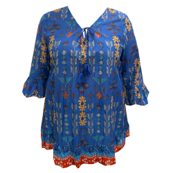 Letní halenka s 3/4 rukávkem Aztec - v nadměrné velikosti